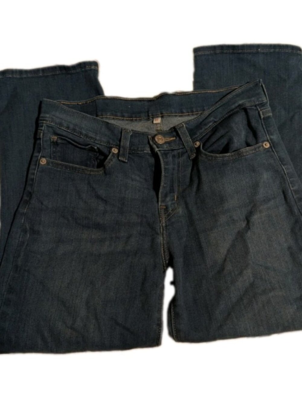 Levi's Women Bootcut Jeans Dark Wash Blue Denim Low Rise 5-Pocket Size 27